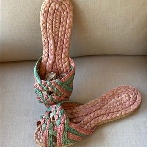 Women’s woven slippers.